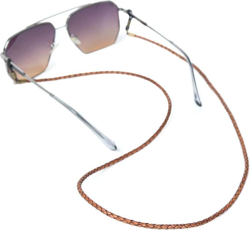 GENIQUE Genuine Leather Glasses Strap, Eyeglass Chain,Eye Glasses holders around Neck, Sunglass Strap for Men - Image 4